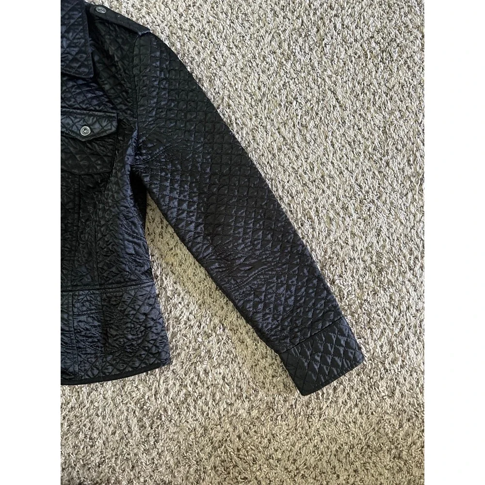 I.E. Relaxed Black Quilted Women’s Blazer Jacket - Picture 3 of 12